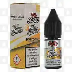Pina Colada 50/50 by IVG E Liquid | 10ml Bottles, Nicotine Strength: 12mg - Out Of Date, Size: 10ml (1x10ml)