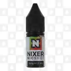 Nic Shots by Nixer E Liquid | 10ml Nicotine Shots, Nicotine Type: Regular Nicotine, Strength & Size: 18mg • 10ml • 100% VG
