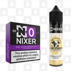 Bread & Butter Pudding by The Lancashire Creamery x Nixer E Liquid | 60ml Long Fill, Nicotine Type: Nicotine Free, Strength & Size: 0mg • 60ml • Inc. Shots (50/50)