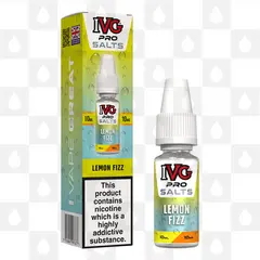 Lemon Fizz by IVG Pro E Liquid | 10ml Nic Salt, Strength & Size: 10mg • 10ml