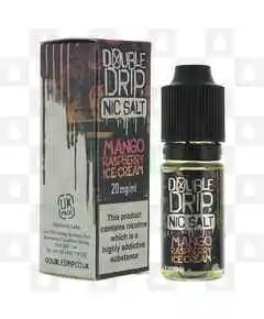 Mango Raspberry Ice Cream Nic Salt by Double Drip E Liquid | 10ml Bottles, Nicotine Strength: NS 10mg, Size: 10ml (1x10ml)