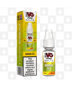 Banana Ice by IVG Pro E Liquid | 10ml Nic Salt, Strength & Size: 10mg • 10ml