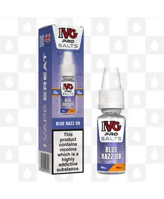 Blue Razz GB by IVG Pro E Liquid | 10ml Nic Salt, Strength & Size: 10mg • 10ml