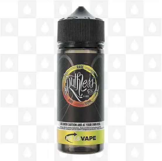 Rage by Ruthless E Liquid | 100ml Short Fill, Strength & Size: 0mg • 100ml (120ml Bottle)