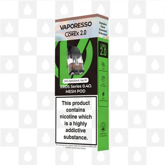 Vaporesso XROS Corex 2.0 Replacement Pods, Ohms: 4 x 0.4 Ohm