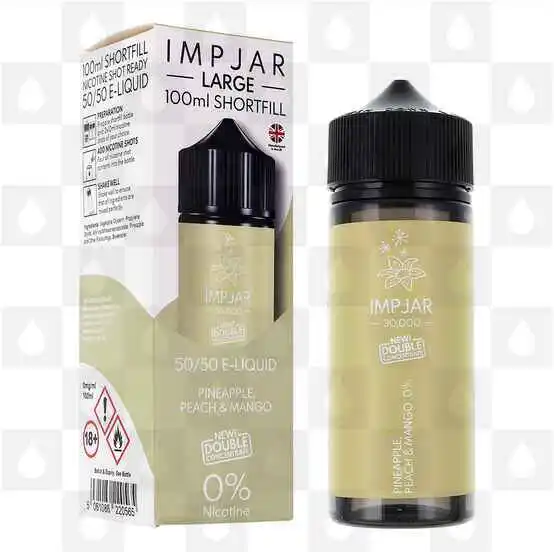 Pineapple, Peach & Mango by Imp Jar E Liquid | 50ml & 100ml Short Fill, Strength & Size: 0mg • 100ml (120ml Bottle)