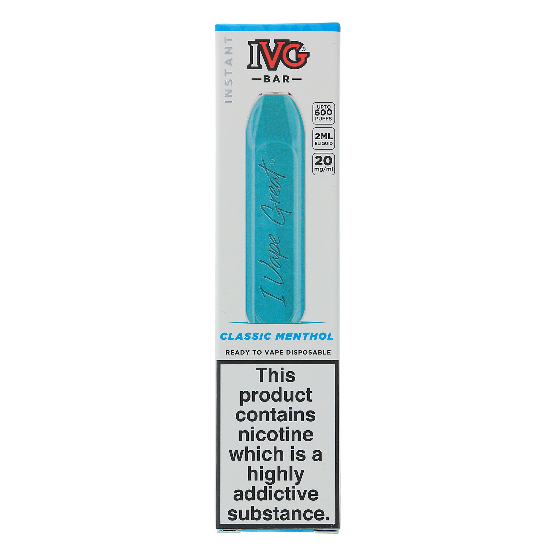 Classic Menthol Ivg Bar 20mg Disposable Vapes