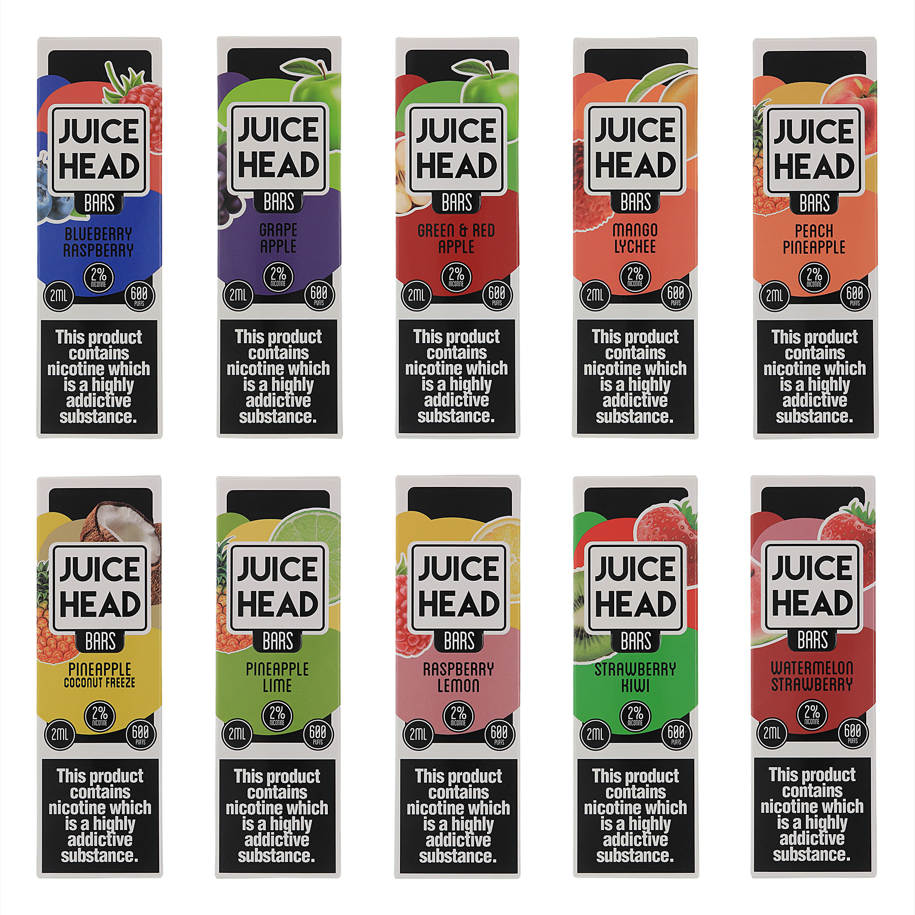 Green & Red Apple Juice Head Bar 20mg | Disposable Vapes