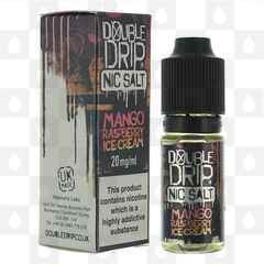 Mango Raspberry Ice Cream Nic Salt by Double Drip E Liquid | 10ml Bottles, Nicotine Strength: NS 20mg, Size: 10ml (1x10ml)