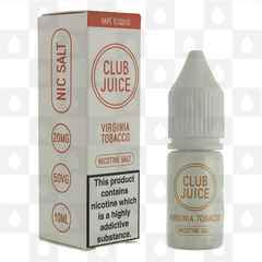 Virginia Tobacco Nic Salt by Club Juice E Liquid | 10ml Bottles, Strength & Size: 10mg • 10ml