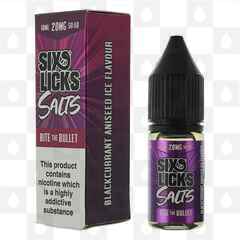 Bite the Bullet Nic Salt by Six Licks E Liquid | 10ml Bottles, Nicotine Strength: NS 20mg, Size: 10ml (1x10ml)