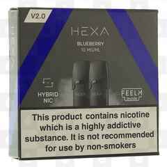 Blueberry Hexa V2.0 Replacement E-Liquid Pods, Nicotine Strength: NS 20mg