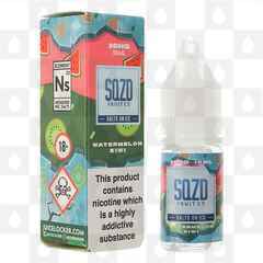 Watermelon Kiwi Salts On Ice by SQZD Fruit Co E Liquid | 10ml Bottles, Nicotine Strength: NS 20mg, Size: 10ml (1x10ml)