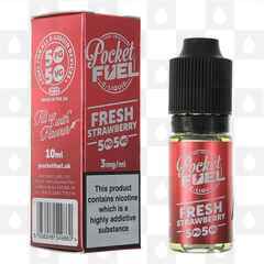 Fresh Strawberry 50/50 by Pocket Fuel E Liquid | 10ml Bottles, Nicotine Strength: 6mg, Size: 10ml (1x10ml)