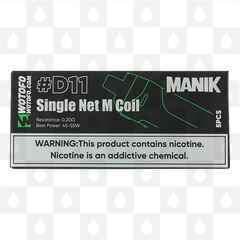 Wotofo Manik Coils, Ohms: Manik Coil D11 Single Net 0.2 Ohm (45-55w)