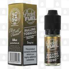 Rolling Tobacco 50/50 by Pocket Fuel E Liquid | 10ml Bottles, Nicotine Strength: 12mg, Size: 10ml (1x10ml)