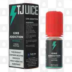 Gins Addiction by Halcyon Haze | T-Juice E Liquid | 10ml Bottles, Nicotine Strength: 6mg, Size: 10ml (1x10ml)