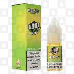 Green Apple Sour Straws Nic Salt by Bazooka E Liquid | 10ml Bottles, Strength & Size: 10mg • 10ml