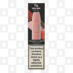 Strawberry Ice Cream Geek Bar | Disposable Vapes, Strength & Puff Count: 20mg • 575 Puffs