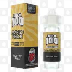 Mango Peach by KEEP IT 100 E Liquid | 100ml Short Fill, Strength & Size: 0mg • 100ml (120ml Bottle)