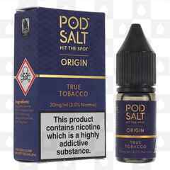 True Tobacco | Origin by Pod Salt E Liquid | Nic Salt, Strength & Size: 20mg • 10ml