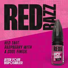 Red Razz by Riot Bar EDTN E Liquid | 10ml Nic Salt, Strength & Size: 05mg • 10ml