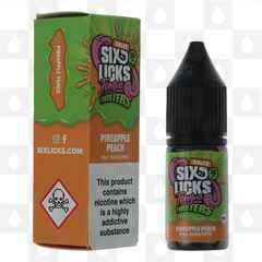 Pineapple Peach | Tongue Twisters by Six Licks E Liquid | Nic Salt, Strength & Size: 20mg • 10ml