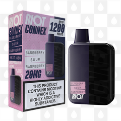 Riot Squad Connex Kit | 1200 Puff | Pre-Filled Pod Kit, Strength & Puff Count: 20mg • 1200 Puffs, Selected Colour: Dark Blue (Blueberry Sour Raspberry)