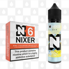 Banana Ice by Nixer E Liquid | 60ml Long Fill | Mixer Kit, Nicotine Type: Regular Nicotine, Strength & Size: 06mg • 60ml • Inc Shots (70/30)