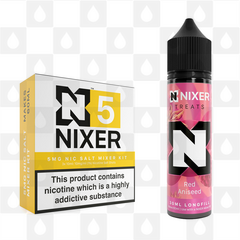 Red Aniseed by Nixer E Liquid | 60ml Long Fill | Mixer Kit, Strength & Size: Salt 05mg • 60ml • Inc Shots (50/50)