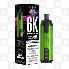 Blue Razz Lemonade | Crown Bar by Al Fakher Supermax 6000 | Disposable Vapes