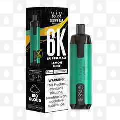 Lemon Mint | Crown Bar by Al Fakher Supermax 6000 | Disposable Vapes