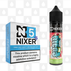 Cherry Peach & Rhubarb by Fugly But Cool x Nixer E Liquid | 60ml Long Fill, Nicotine Type: Nicotine Salt, Strength & Size: 05mg Ice Salt • 60ml • Inc Shots (50/50)