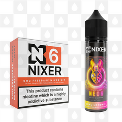 Neon by Cyber Rabbit x Nixer E Liquid | 60ml Long Fill, Nicotine Type: Regular Nicotine, Strength & Size: 06mg • 60ml • Inc Shots (70/30)