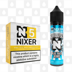 Blue Razz Berry by Seriously x Nixer E Liquid | 60ml Long Fill, Nicotine Type: Nicotine Salt, Strength & Size: 05mg Salt • 60ml • Inc Shots (50/50)