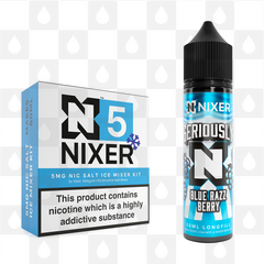 Blue Razz Berry by Seriously x Nixer E Liquid | 60ml Long Fill, Nicotine Type: Nicotine Salt, Strength & Size: 05mg Ice Salt • 60ml • Inc Shots (50/50)