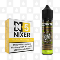 Castaway by Wick Liquor x Nixer E Liquid | 60ml Long Fill, Nicotine Type: Nicotine Salt, Strength & Size: 05mg Salt • 60ml • Inc Shots (50/50)