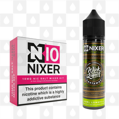Castaway by Wick Liquor x Nixer E Liquid | 60ml Long Fill, Nicotine Type: Nicotine Salt, Strength & Size: 10mg Salt • 60ml • Inc Shots (50/50)