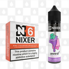 Dark Grape & Bubblegum by Unreal 2 x Nixer E Liquid | 60ml Long Fill, Nicotine Type: Regular Nicotine, Strength & Size: 06mg • 60ml • Inc Shots (70/30)