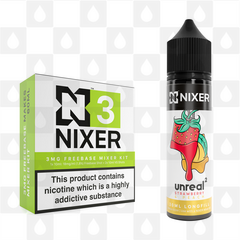 Strawberry & Peach by Unreal 2 x Nixer E Liquid | 60ml Long Fill, Nicotine Type: Nicotine Free, Strength & Size: 00mg • 60ml • Inc VG/PG Shots (50/50)