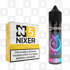 Xenon by Cyber Rabbit x Nixer E Liquid | 60ml Long Fill, Nicotine Type: Nicotine Salt, Strength & Size: 05mg Salt • 60ml • Inc Shots (50/50)