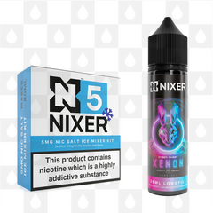 Xenon by Cyber Rabbit x Nixer E Liquid | 60ml Long Fill, Nicotine Type: Nicotine Salt, Strength & Size: 05mg Ice Salt • 60ml • Inc Shots (50/50)