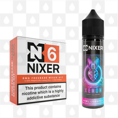 Xenon by Cyber Rabbit x Nixer E Liquid | 60ml Long Fill, Nicotine Type: Regular Nicotine, Strength & Size: 06mg • 60ml • Inc Shots (70/30)