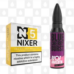 Blue Cherry Burst | BAR EDTN by Riot Squad E Liquid | 60ml Long Fill, Nicotine Type: Nicotine Salt, Strength & Size: 05mg Salt • 60ml • Inc Shots (50/50)