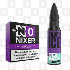 Grape Ice | BAR EDTN by Riot Squad E Liquid | 60ml Long Fill, Nicotine Type: Nicotine Free, Strength & Size: 00mg • 60ml • Inc VG/PG Shots (50/50)