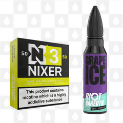 Grape Ice | BAR EDTN by Riot Squad E Liquid | 60ml Long Fill, Nicotine Type: Regular Nicotine, Strength & Size: 03mg • 60ml • Inc Shots (50/50)
