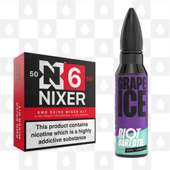 Grape Ice | BAR EDTN by Riot Squad E Liquid | 60ml Long Fill, Nicotine Type: Regular Nicotine, Strength & Size: 06mg • 60ml • Inc Shots (50/50)