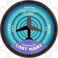 Ice Mint | Airplane Mode by Lost Mary | Nicotine Pouches, Strength & Size: 20 x 09mg Pouches