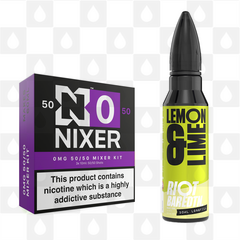 Lemon Lime | BAR EDTN by Riot Squad E Liquid | 60ml Long Fill, Nicotine Type: Nicotine Free, Strength & Size: 00mg • 60ml • Inc VG/PG Shots (50/50)