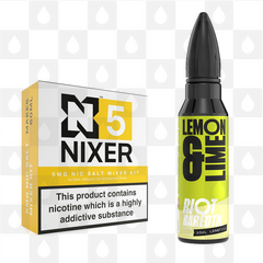 Lemon Lime | BAR EDTN by Riot Squad E Liquid | 60ml Long Fill, Nicotine Type: Nicotine Salt, Strength & Size: 05mg Salt • 60ml • Inc Shots (50/50)